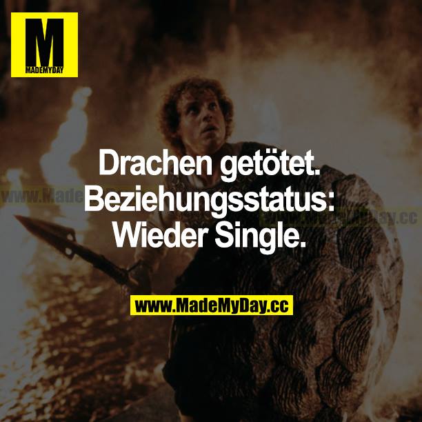 Drachen getötet. Beziehungsstatus: Wieder single.