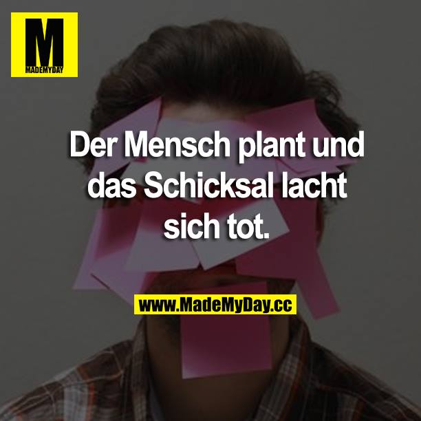 Der Mensch plant und das Schicksal lacht sich tot.