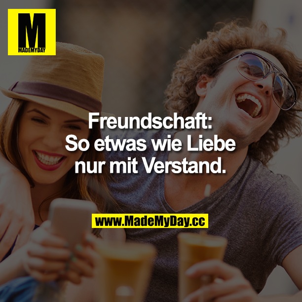 Freundschaft:<br />
So etwas wie Liebe nur mit Verstand.