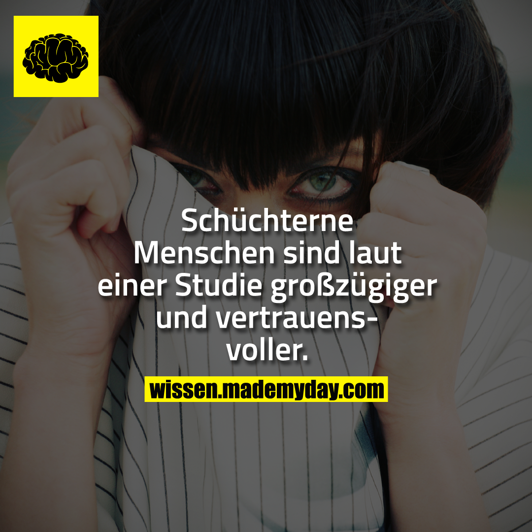 Schüchterne Menschen sind laut einer Studie großzügiger und vertrauensvoller.
