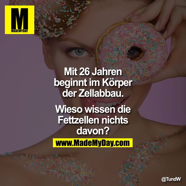 Mit 26 Jahren beginnt im Körper der Zellabbau. Wieso wissen die Fettzellen nichts davon?