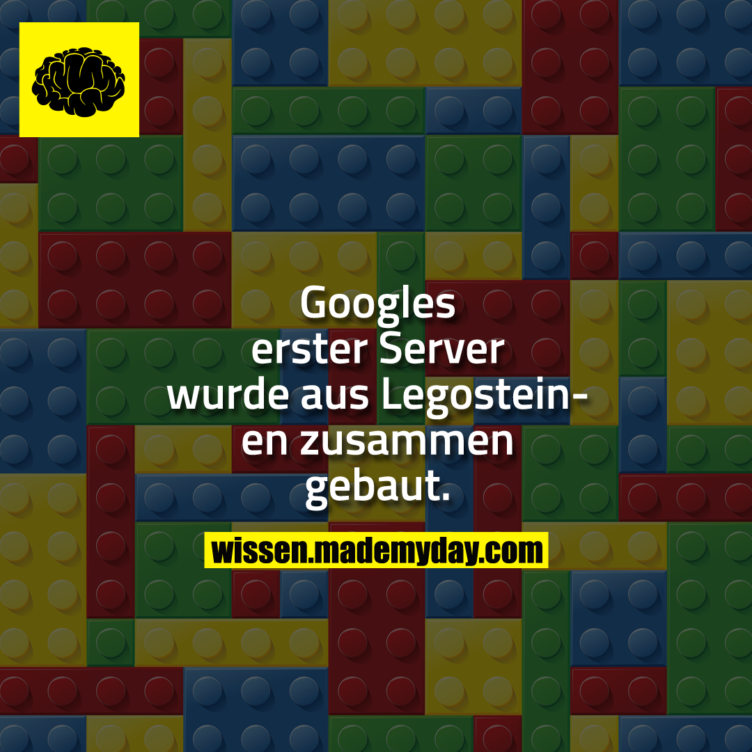 Googles erster Server wurde aus Legosteinen zusammengebaut.