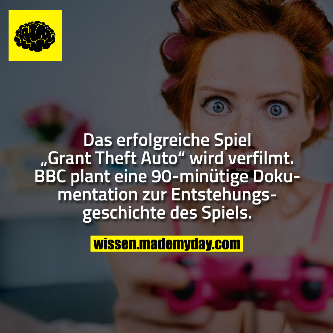 Das erfolgreiche Spiel „Grant Theft Auto“ wird verfilmt. BBC plant eine 90-minütige Dokumentation zur Entstehungsgeschichte des Spiels.