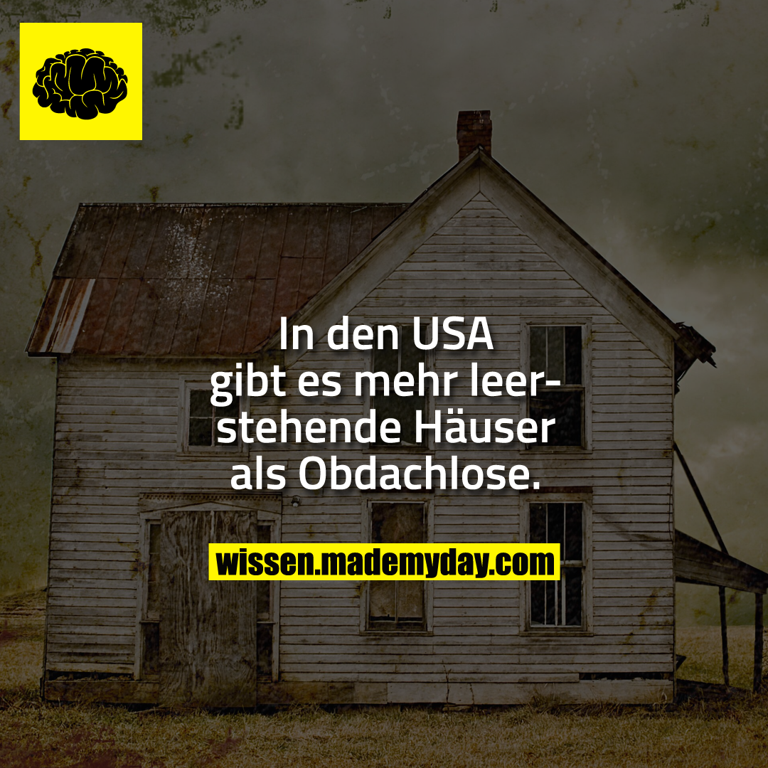 In den USA gibt es mehr leerstehende Häuser als Obdachlose.