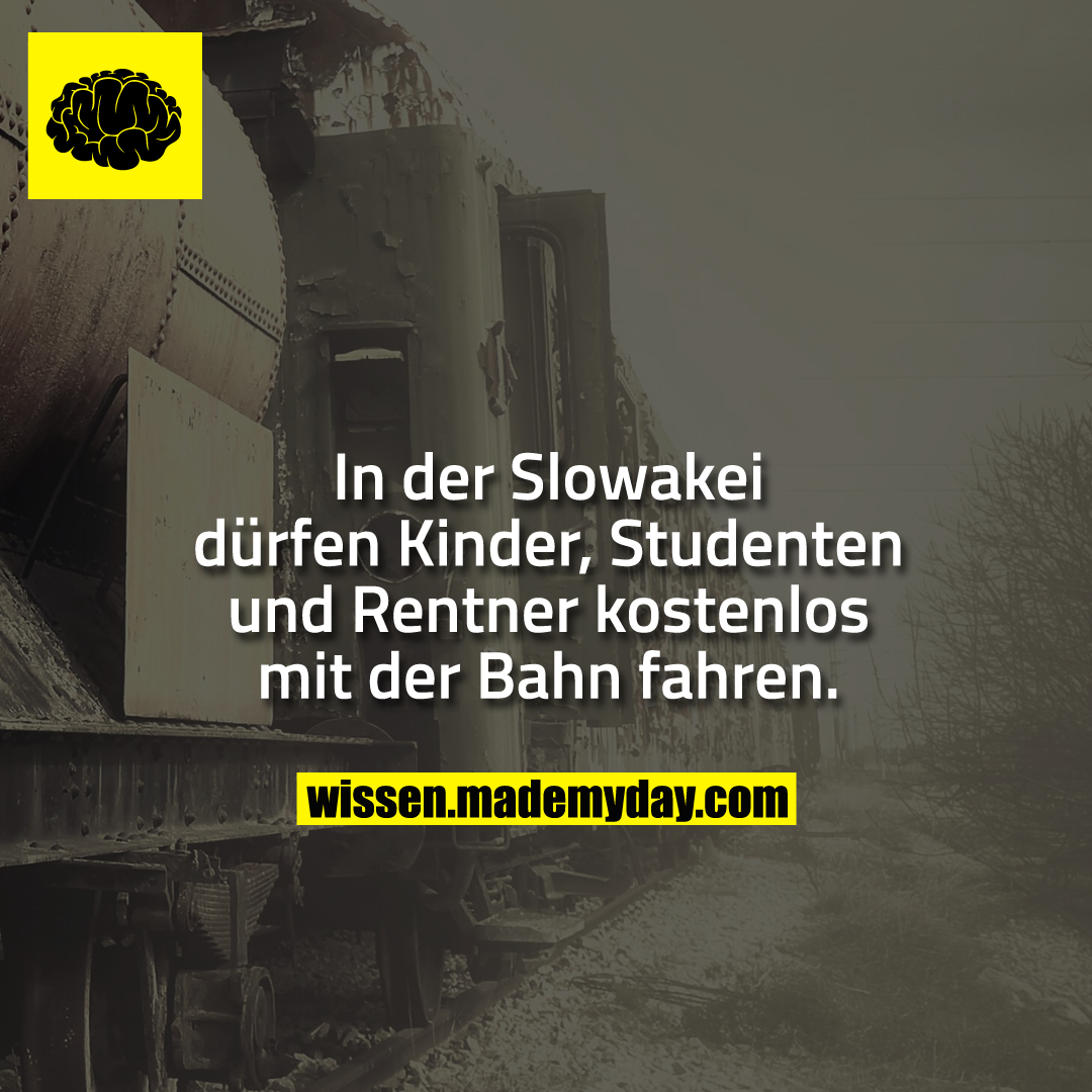 In der Slowakei dürfen Kinder, Studenten und Rentner kostenlos mit der Bahn fahren.