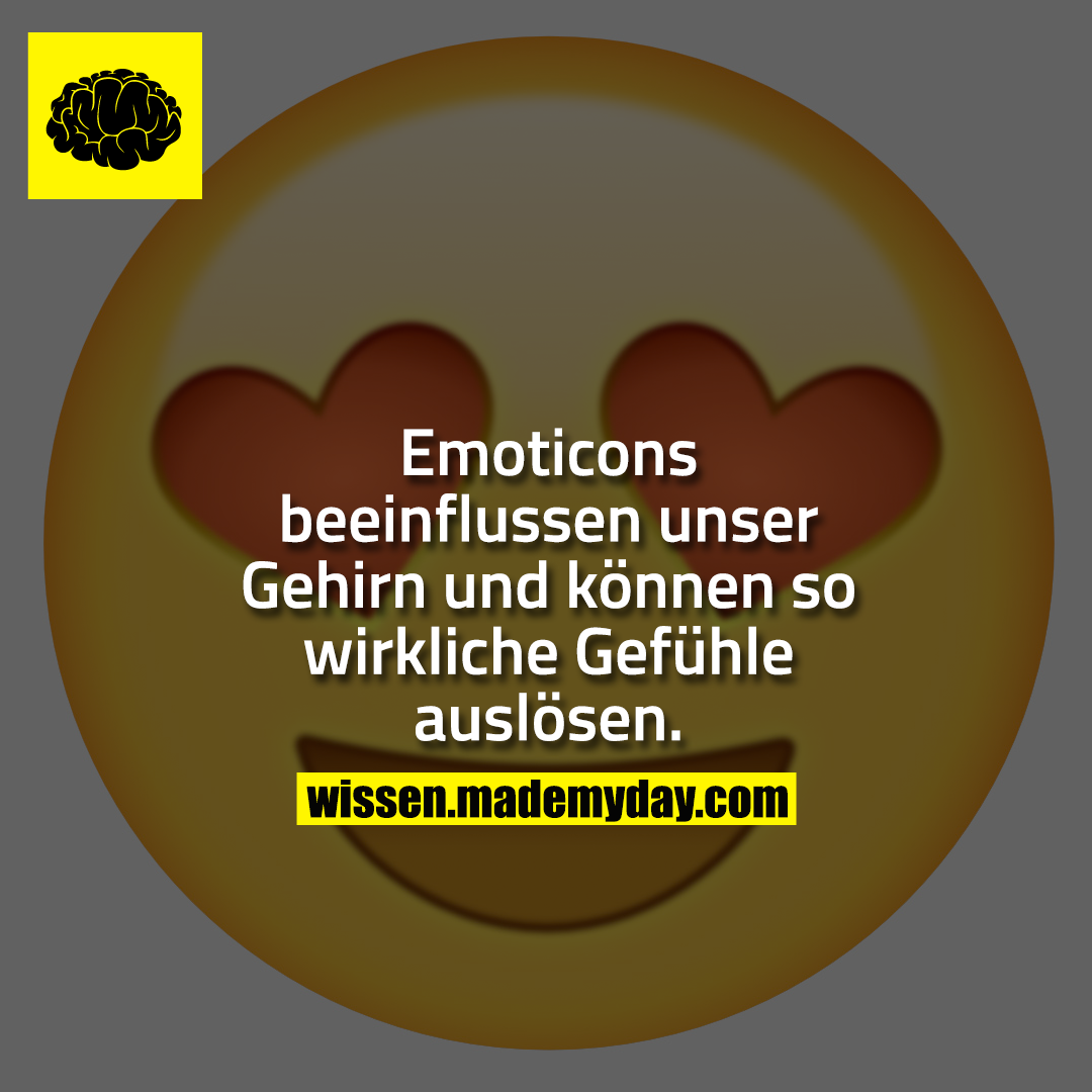 Emoticons beeinflussen unser Gehirn und können so wirkliche Gefühle auslösen.