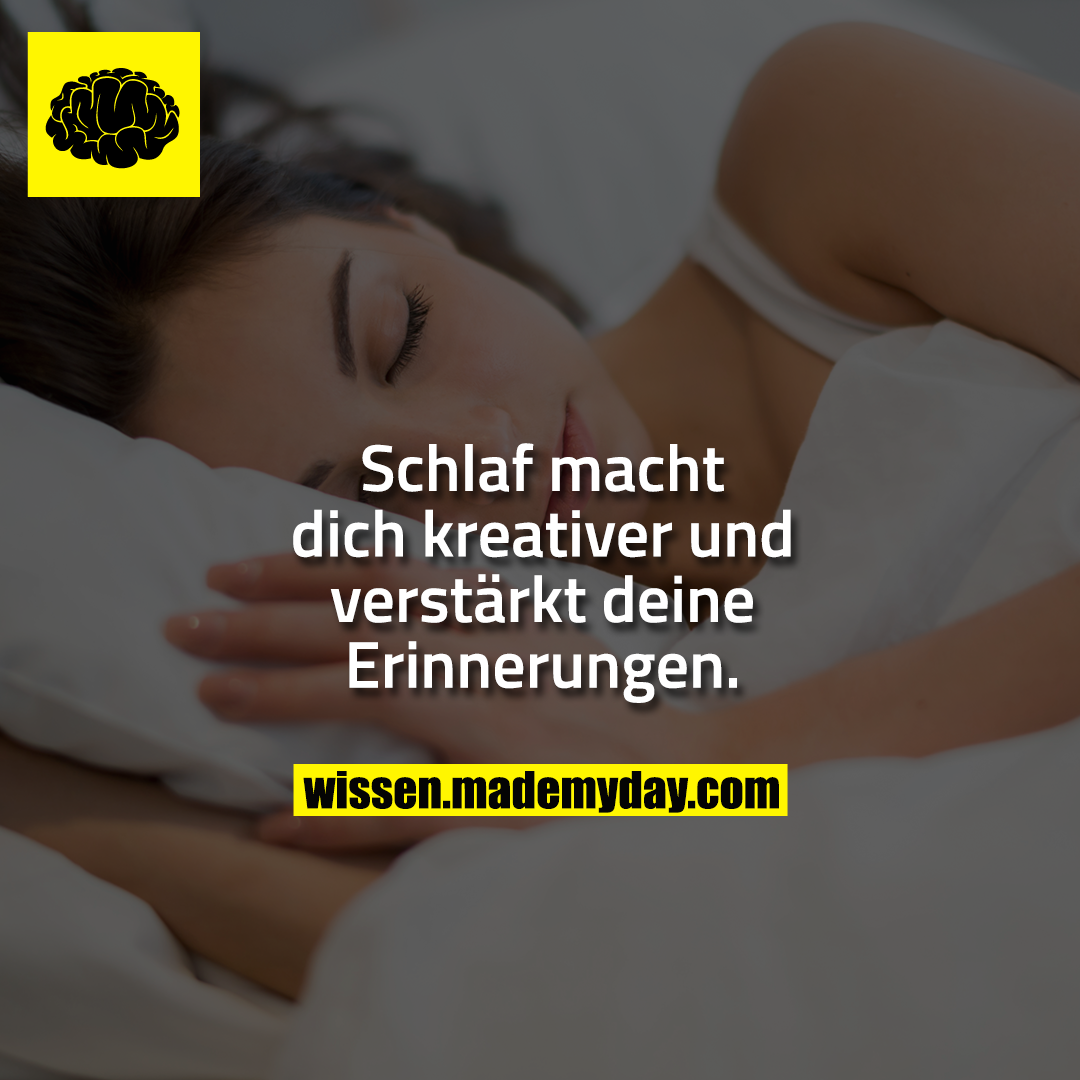 Schlaf macht dich kreativer und verstärkt deine Erinnerungen.