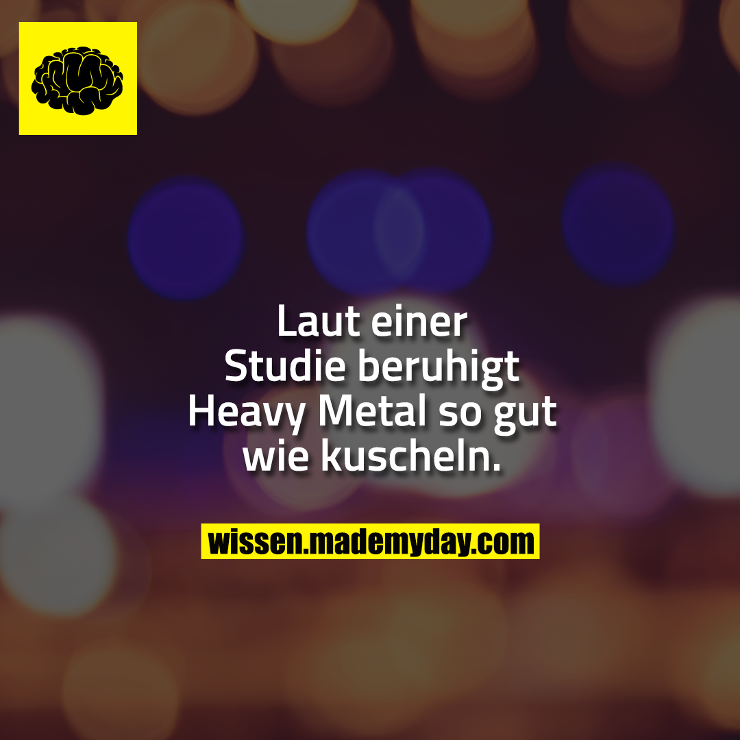 Laut einer Studie beruhigt Heavy Metal so gut wie kuscheln.