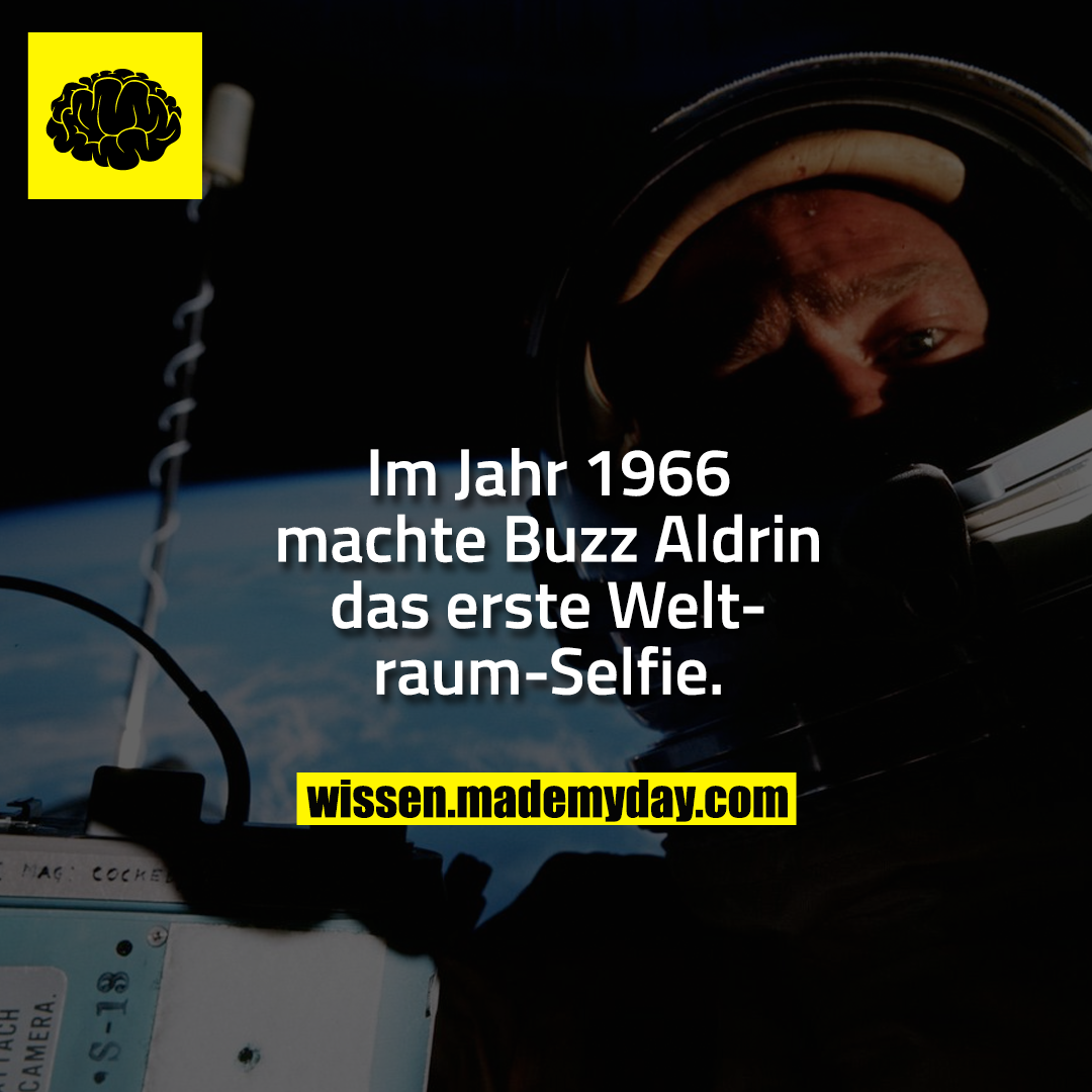 Im Jahr 1966 machte Buzz Aldrin das erste Weltraum-Selfie.