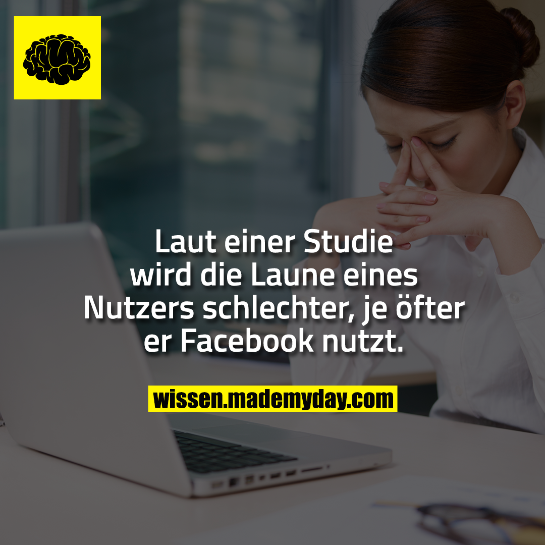 Laut einer Studie wird die Laune eines Nutzers schlechter, je öfter er Facebook nutzt.