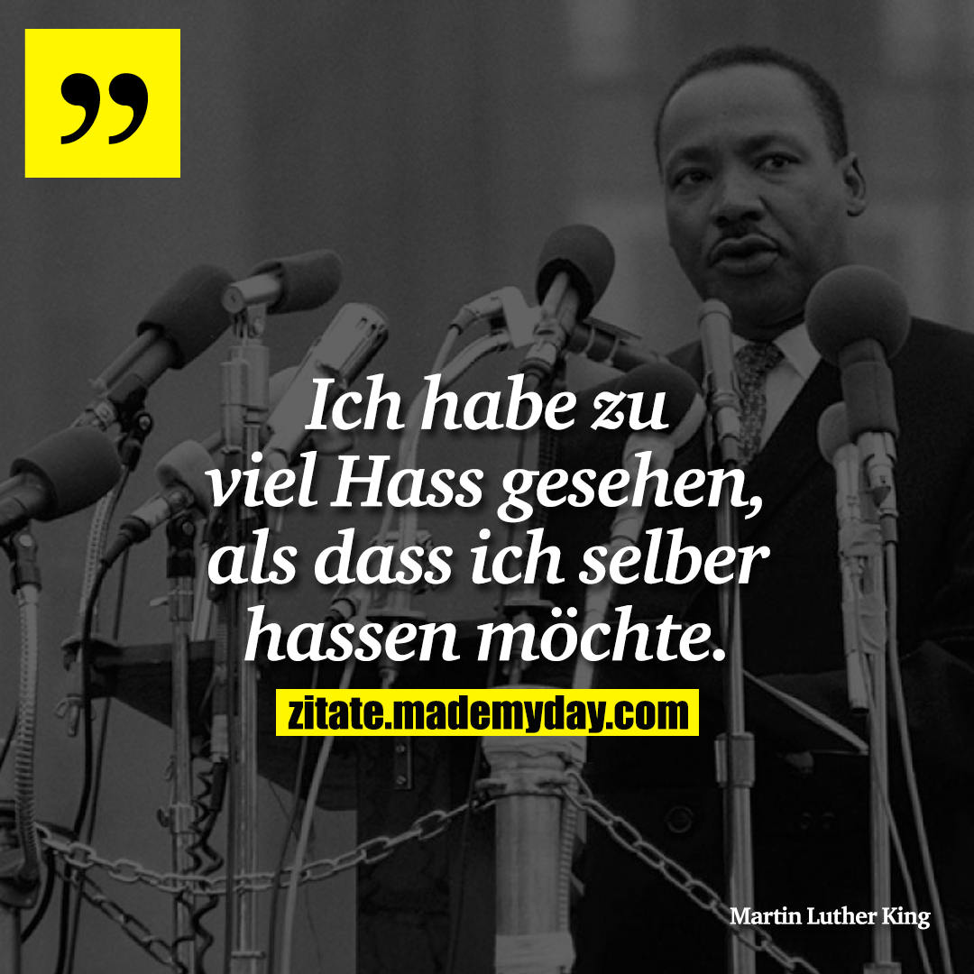 Ich habe zu viel Hass gesehen, als dass ich selber hassen möchte.