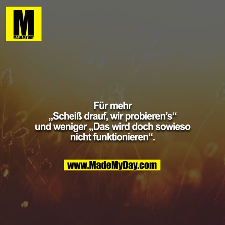 Für mehr „Scheiß drauf, wir Made My Day