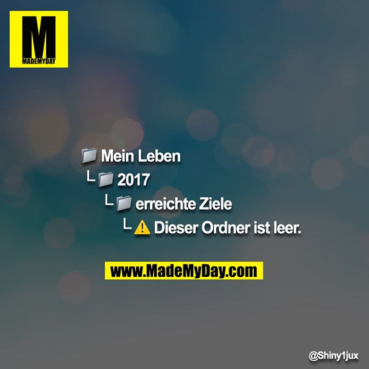 ? Mein Leben<br />
 └? 2017<br />
     └? erreichte Ziele<br />
         └⚠️ Dieser Ordner ist leer.