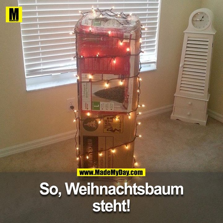 Poste unter dem Beitrag ein Foto deines Weihnachtsbaums.