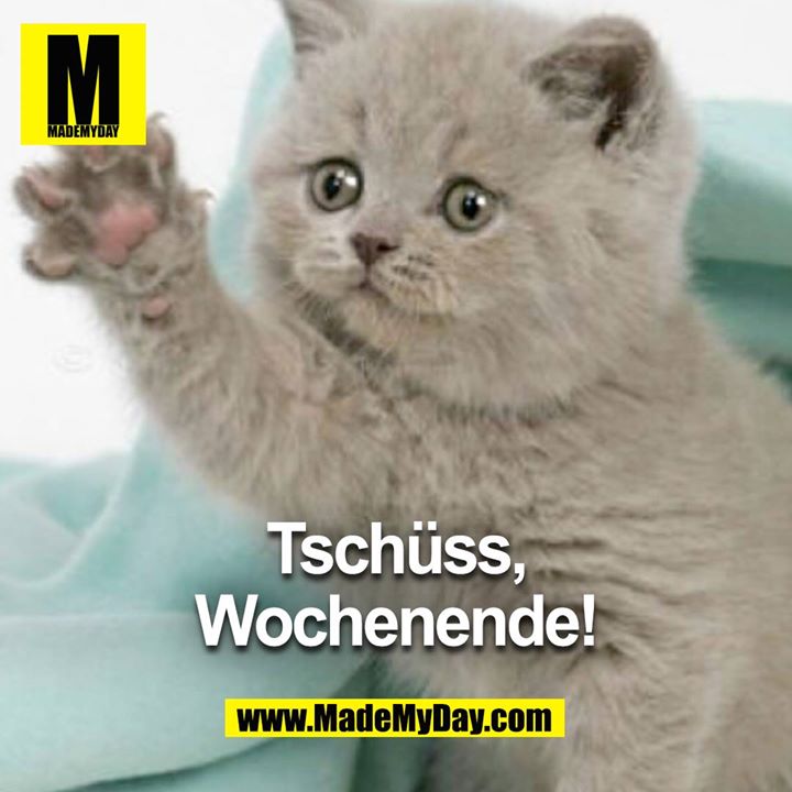 Tschüss Wochenende ... <br />
