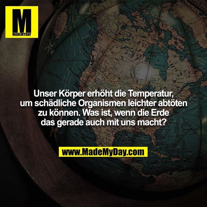 Unser Körper erhöht die Temperatur, um schädliche Organismen leichter abtöten zu können. Was ist, wenn die Erde das gerade auch mit uns macht?