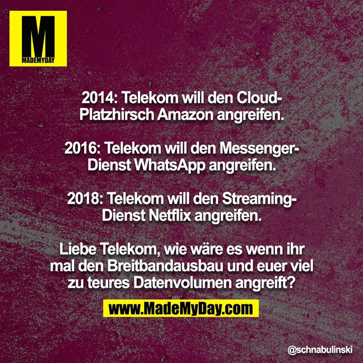2014 Telekom Will Den Cloud Platzhirsch Made My Day