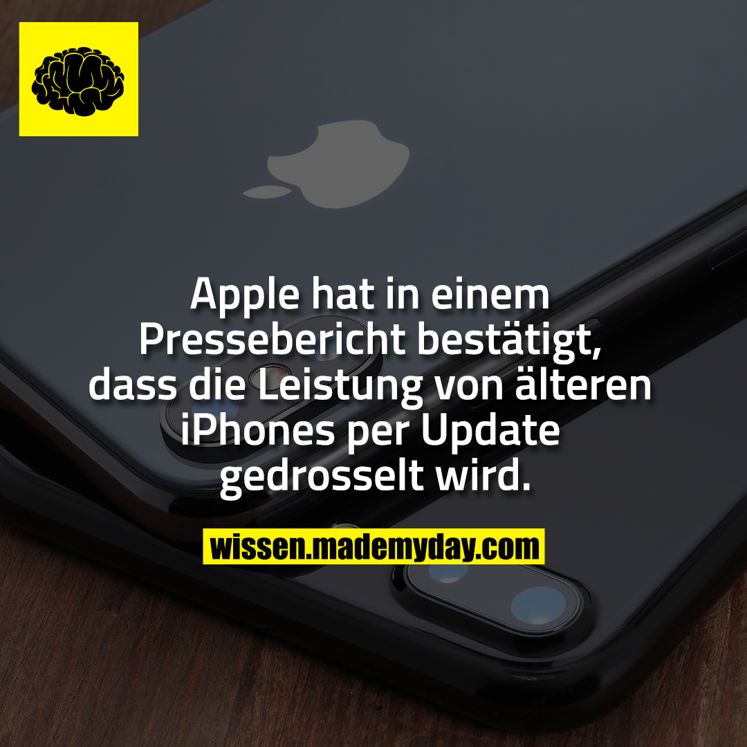 Apple hat in einem Pressebericht bestätigt, dass die Leistung von älteren iPhones per Update gedrosselt wird.
