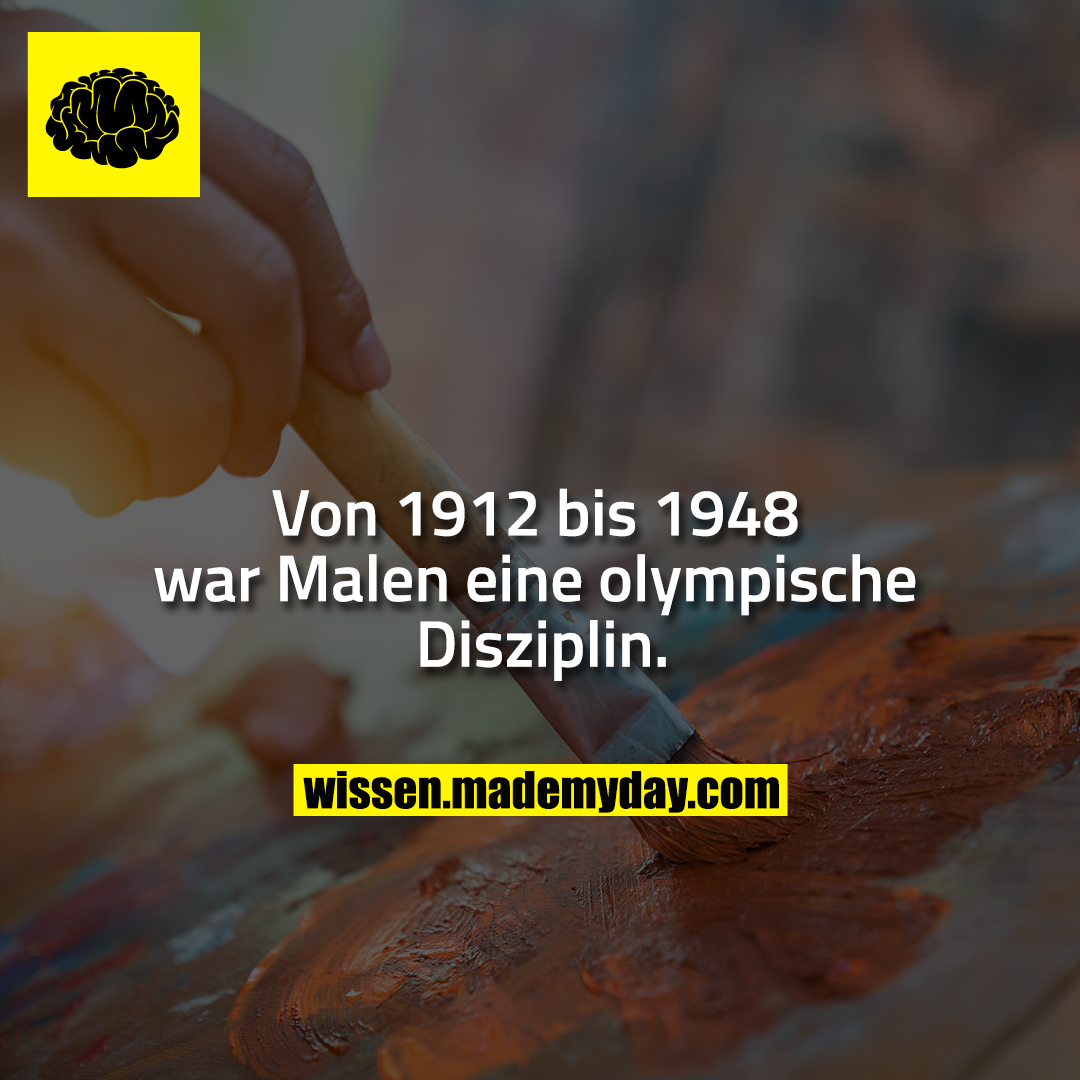 Von 1912 bis 1948 war Malen eine olympische Disziplin.