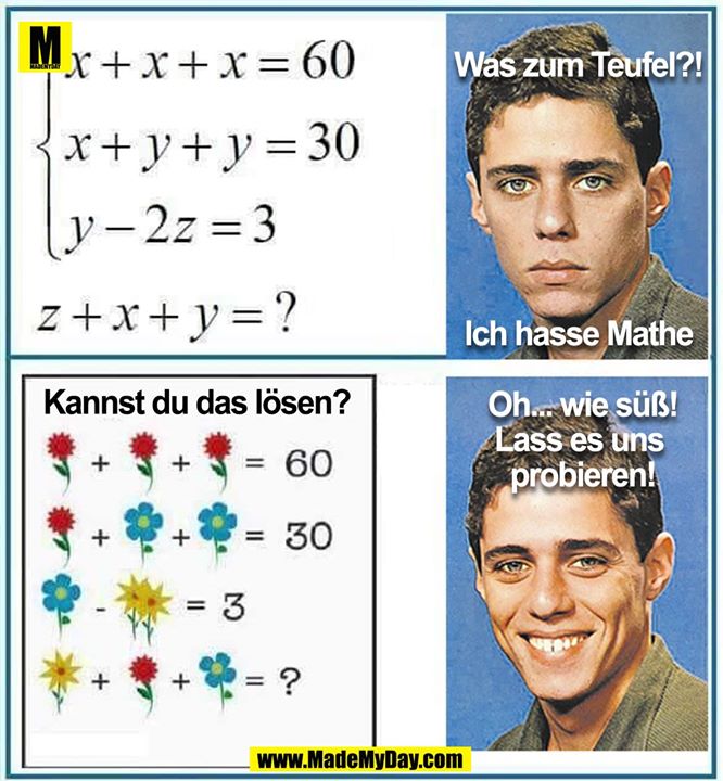 Was zum Teufel?!<br />
Ich hasse Mathe<br />
<br />
Kannst du das lösen?<br />
<br />
Oh... wie süß!<br />
<br />
Lass es uns probieren!