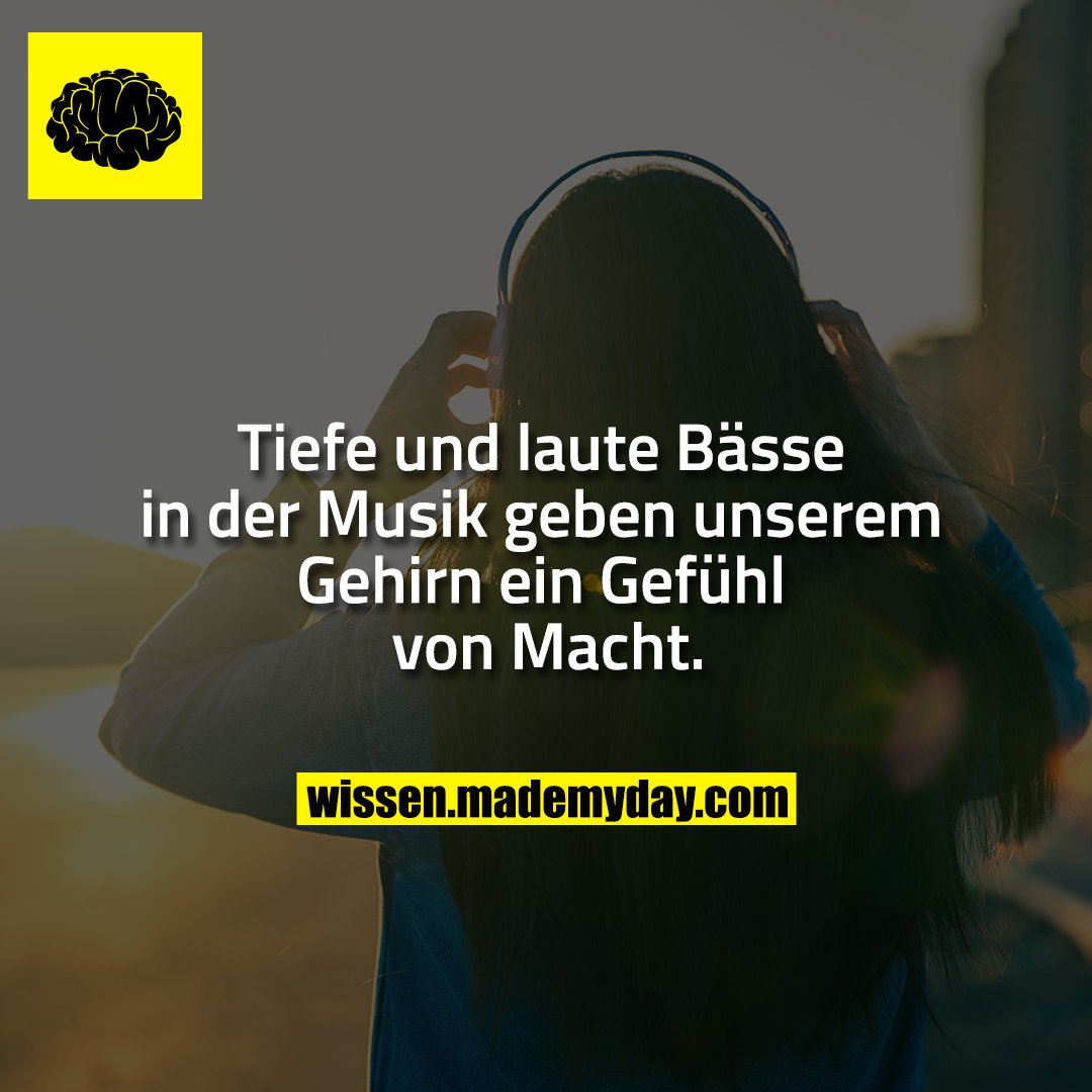 Tiefe und laute Bässe in der Musik geben unserem Gehirn ein Gefühl von Macht.