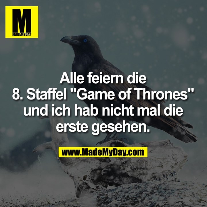 Alle feiern die 8. Staffel "Game of Thrones" und ich hab nicht mal die erste gesehen.