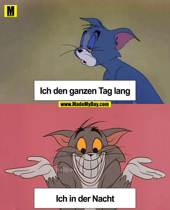Ich den ganzen Tag lang<br />
<br />
Ich in der Nacht