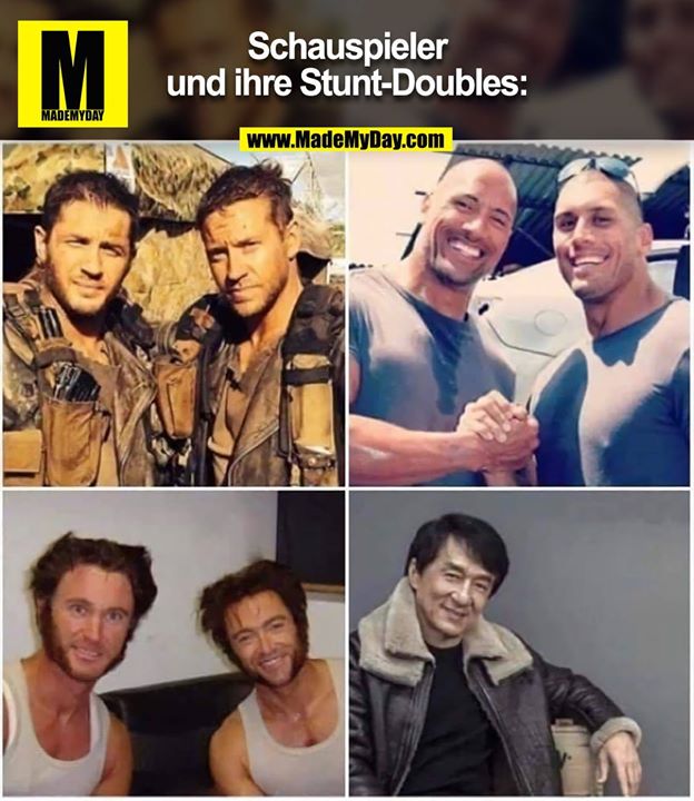 Schauspieler<br />
und ihre Stunt-Doubles: