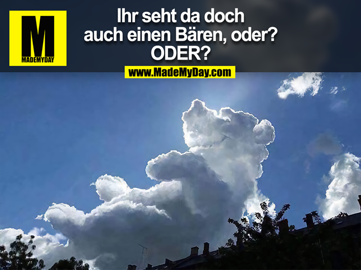 Ihr seht da doch<br />
auch einen Bären, oder?<br />
ODER?