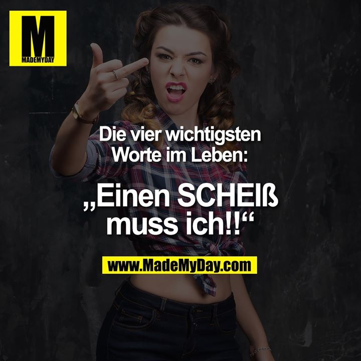 Die vier wichtigsten Worte im Leben: „Einen SCHEIß muss ich!!“