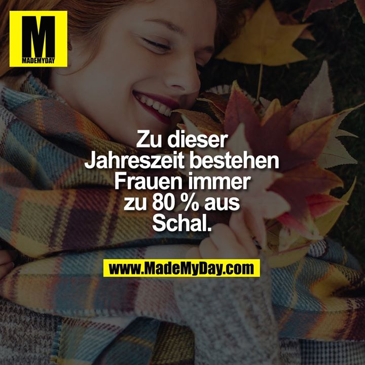 Zu dieser Jahreszeit bestehen Frauen immer zu 80 % aus Schal.