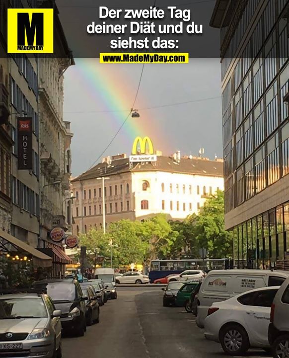 Der zweite Tag deiner Diät und du siehst das: