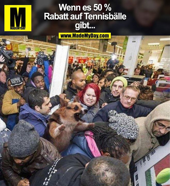 Wenn es 50 %<br />
Rabatt auf Tennisbälle<br />
gibt...