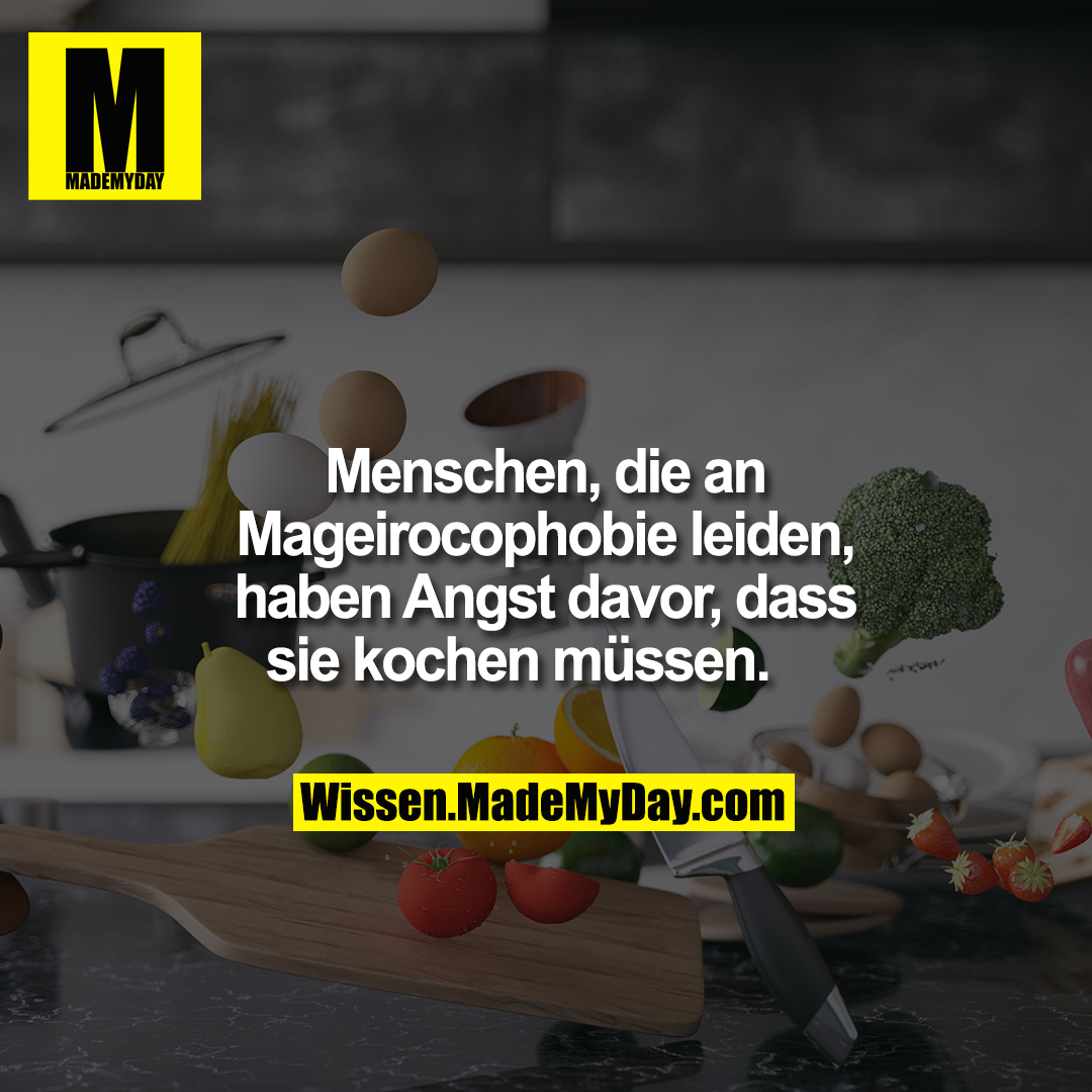 Menschen, die an Mageirocophobie leiden, haben Angst davor, dass sie kochen müssen.