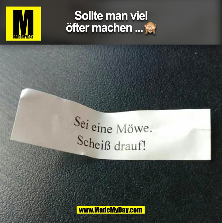 Sollte man viel öfter machen ... � (BILD)
