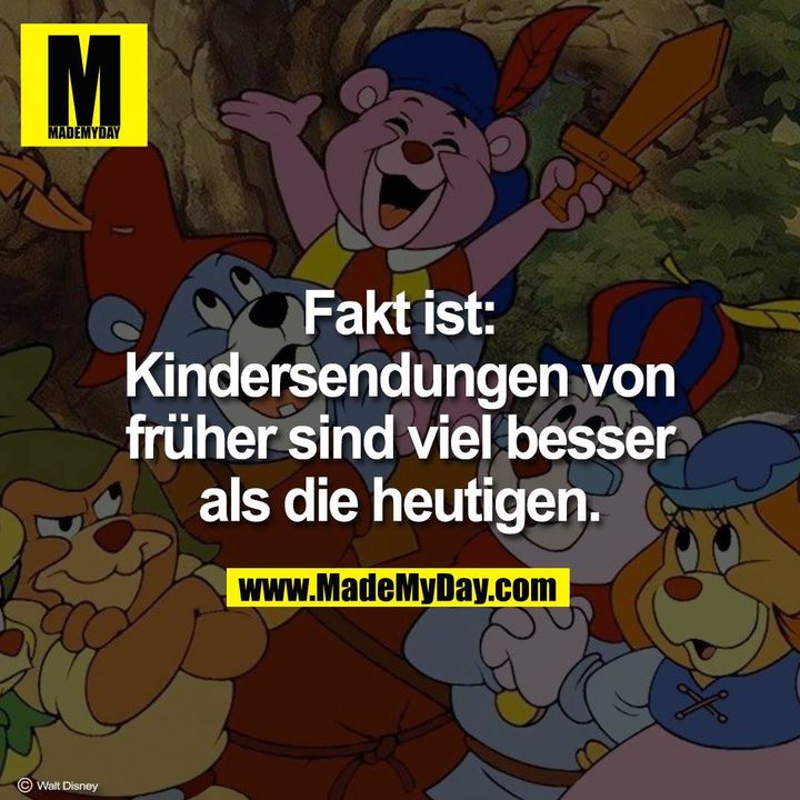 Fakt ist: Kindersendungen von früher sind viel besser als die heutigen.