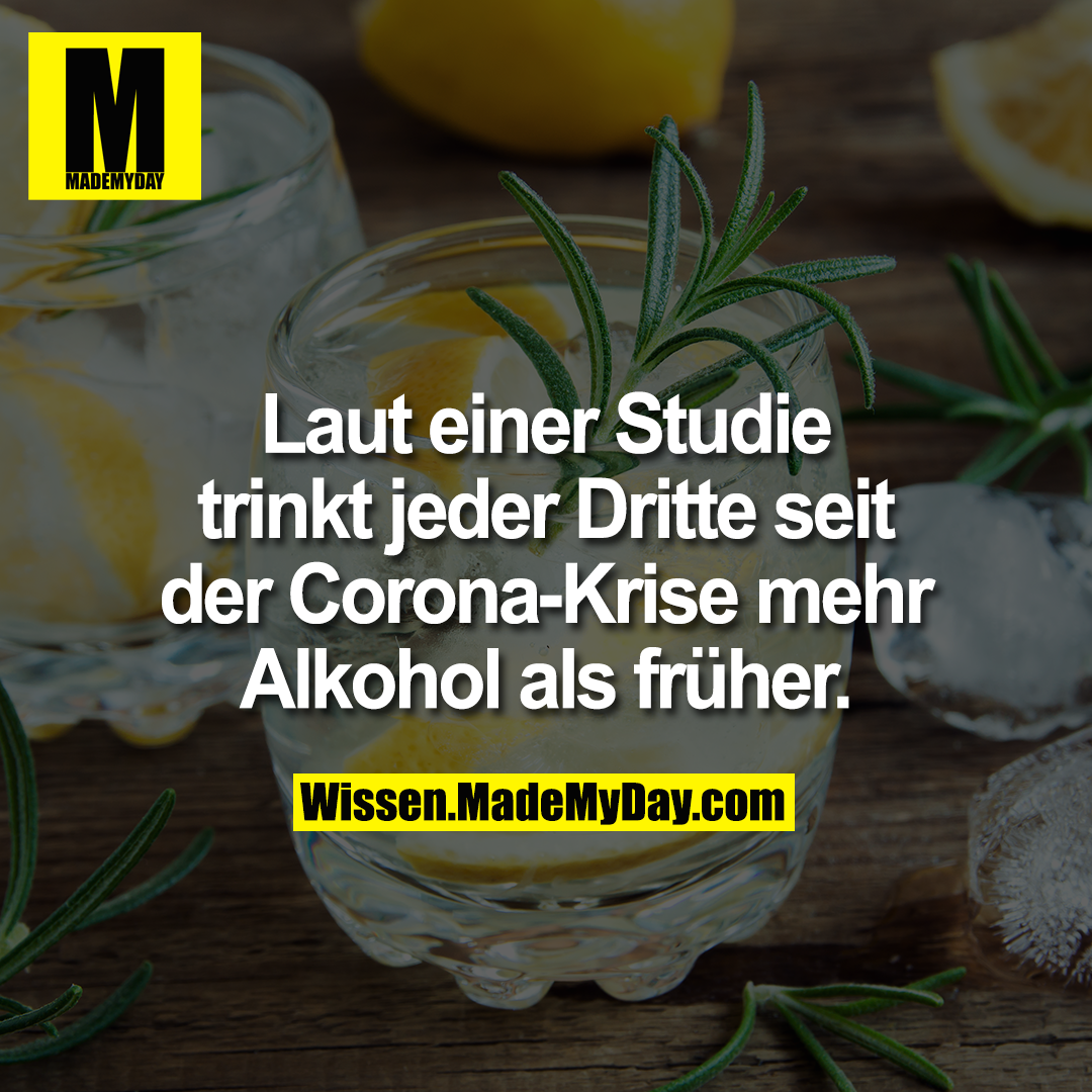 Laut einer Studie trinkt jeder Dritte seit der Corona-Krise mehr Alkohol als früher.
