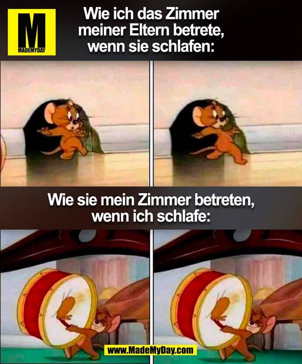 Wie ich das Zimmer meiner Eltern betrete, wenn sie schlafen: (BILD)