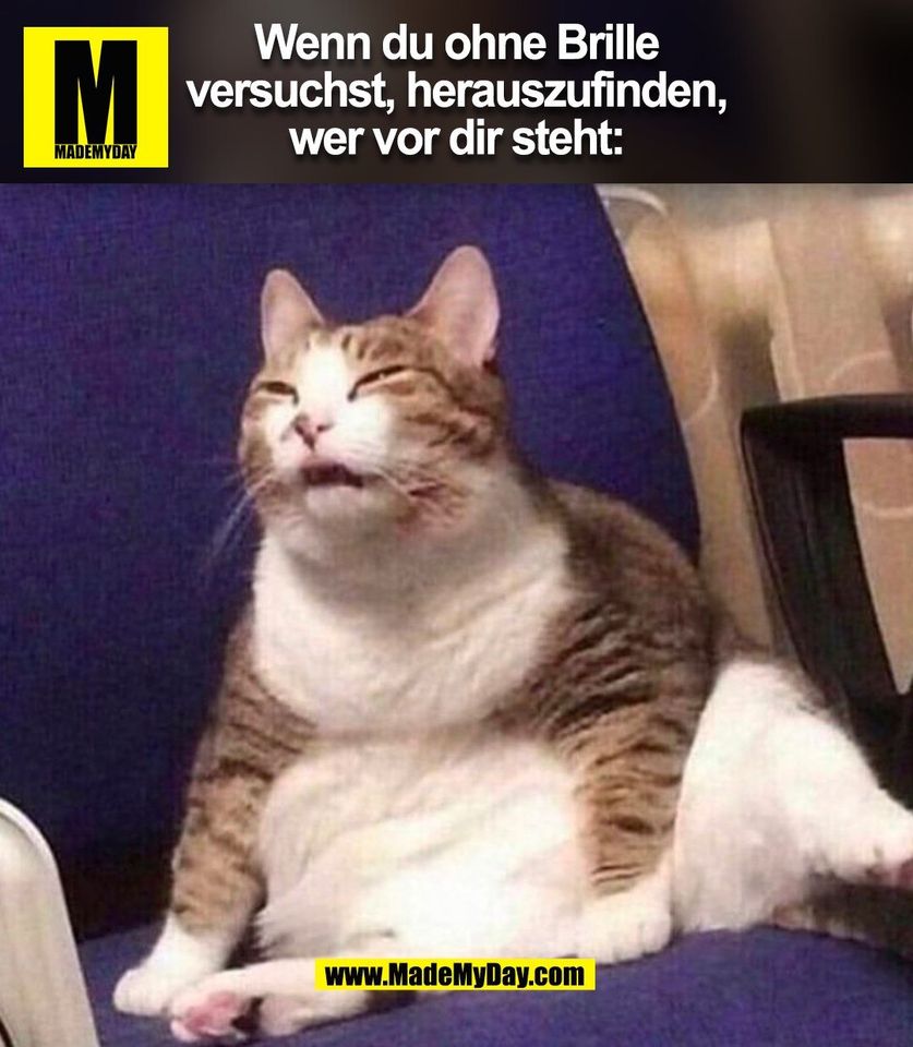 Wenn du ohne Brille<br />
versuchst, herauszufinden,<br />
wer vor dir steht: (BILD)