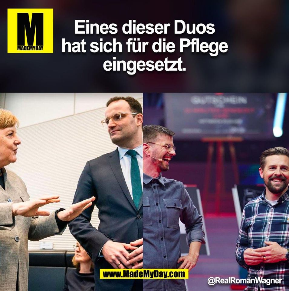 Eines dieser Duos<br />
hat sich für die Pflege<br />
eingesetzt. @RealRomanWagner (BILD)
