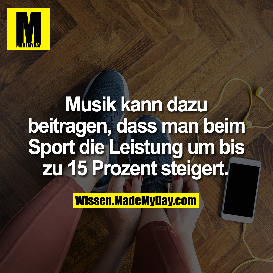 Musik kann dazu beitragen, dass man beim Sport die Leistung um bis zu 15 Prozent steigert.