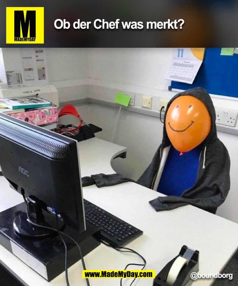 Ob der Chef was merkt? @boundborg (BILD)