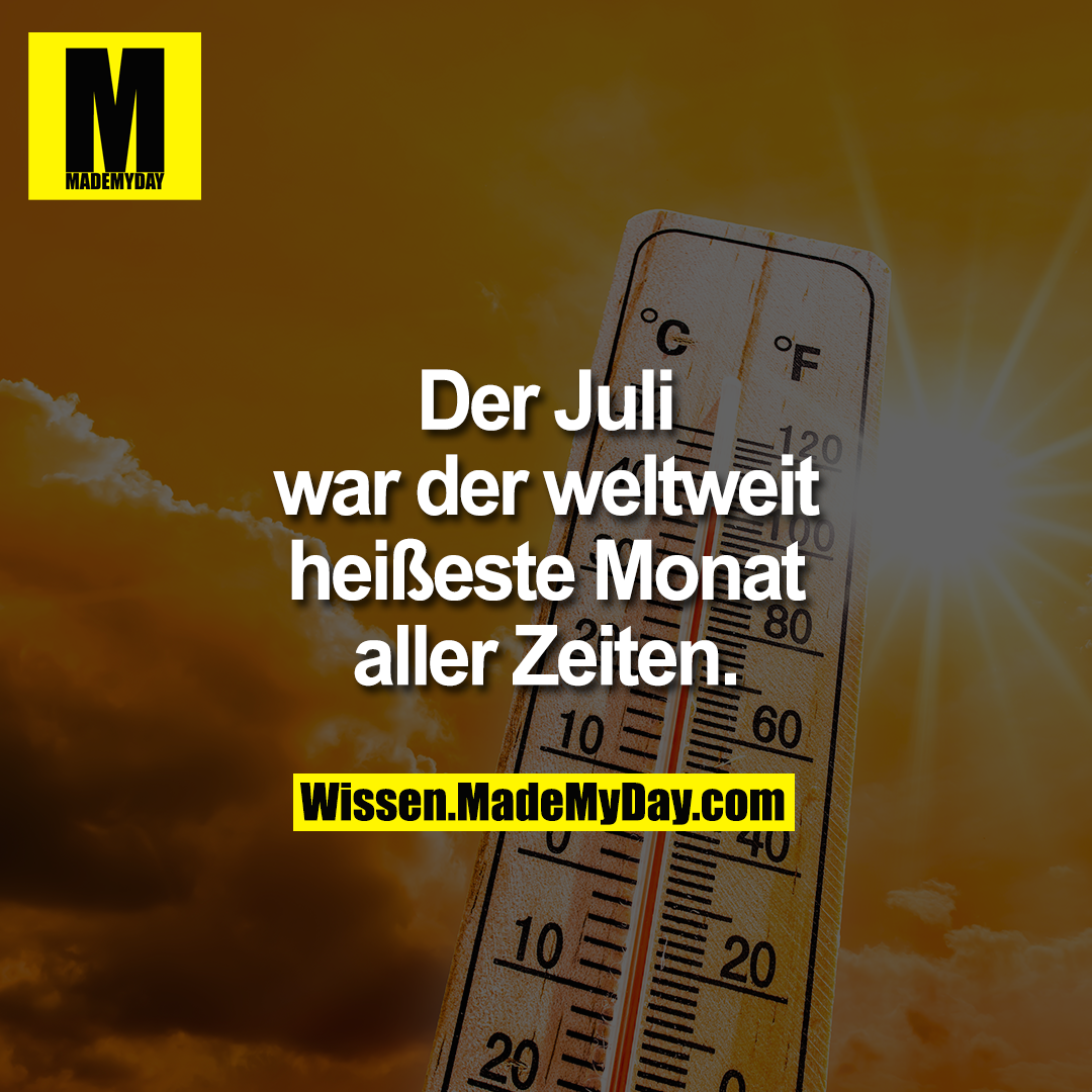 Der Juli war der weltweit heißeste Monat aller Zeiten.