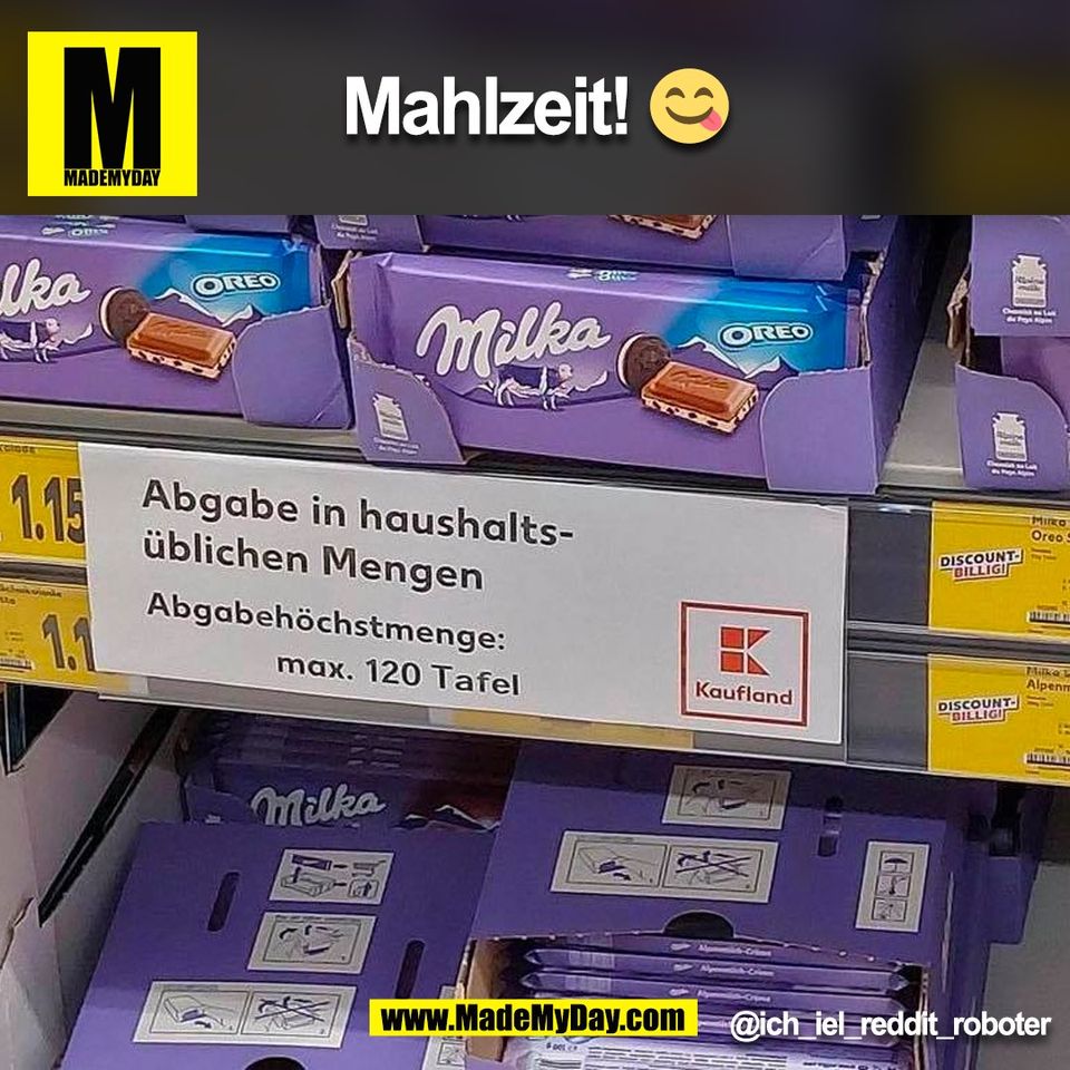 Mahlzeit! 😋<br />
@ich_iel_reddit_roboter<br />
(BILD)