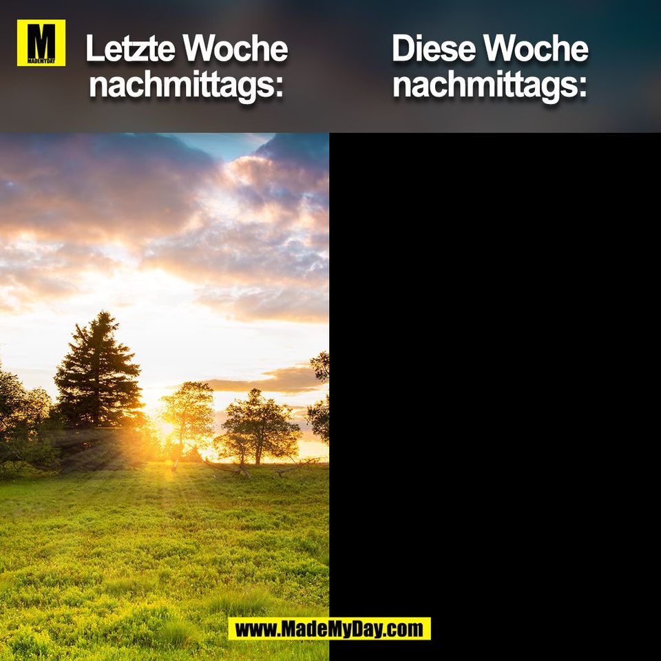 Letzte Woche<br />
nachmittags:<br />
<br />
Diese Woche<br />
nachmittags:<br />
<br />
(BILD)