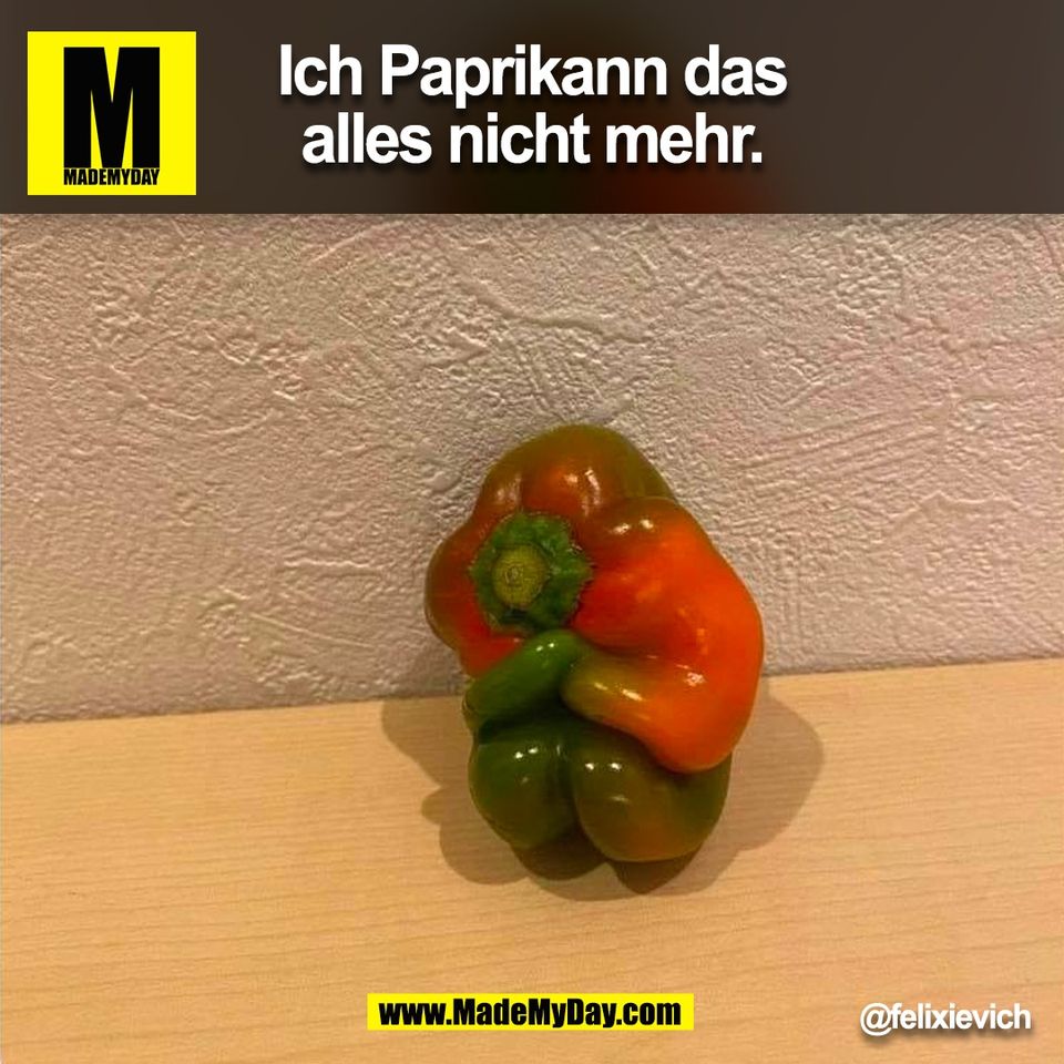 Ich Paprikann das<br />
alles nicht mehr.<br />
@felixievich<br />
(BILD)