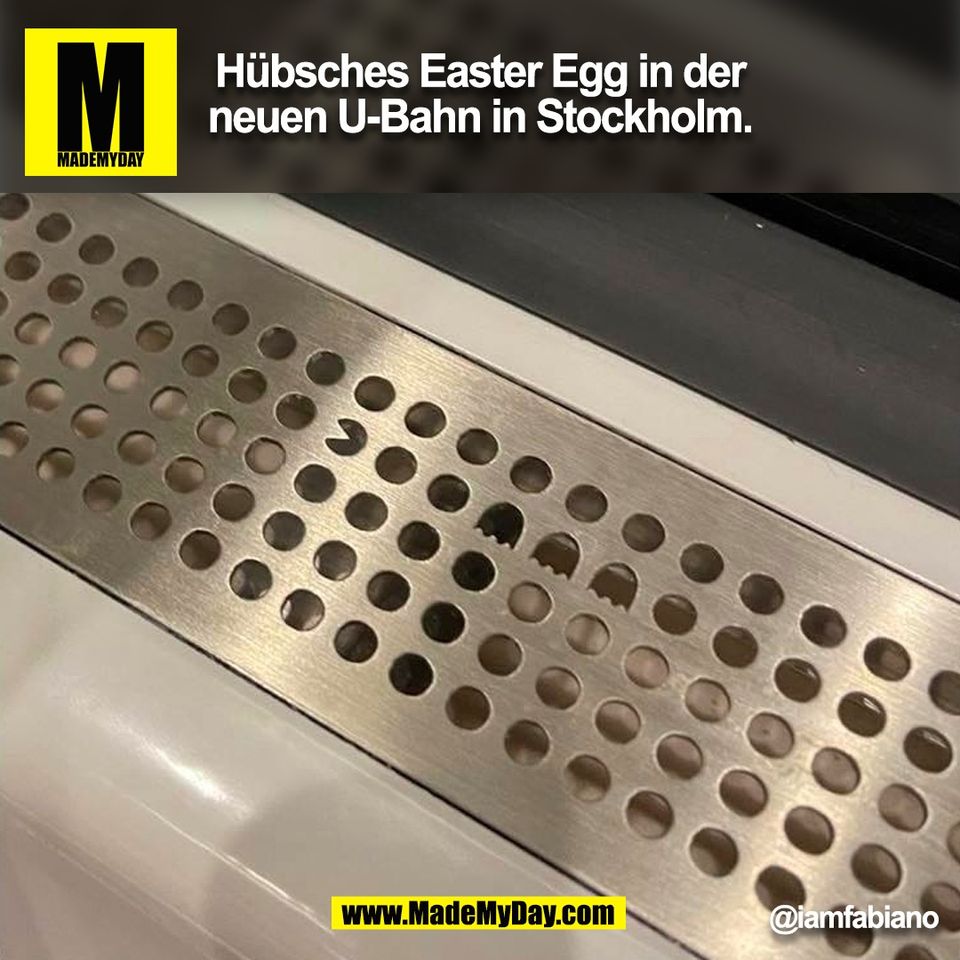 Hübsches Easter Egg in der<br />
neuen U-Bahn in Stockholm.<br />
@iamfabiano<br />
(BILD)