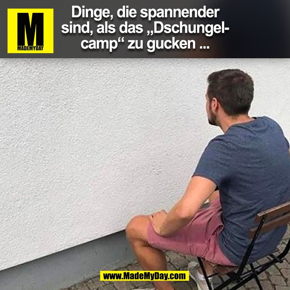 Dinge, die spannender<br />
sind, als das „Dschungel-<br />
camp“ zu gucken ...<br />
(BILD)