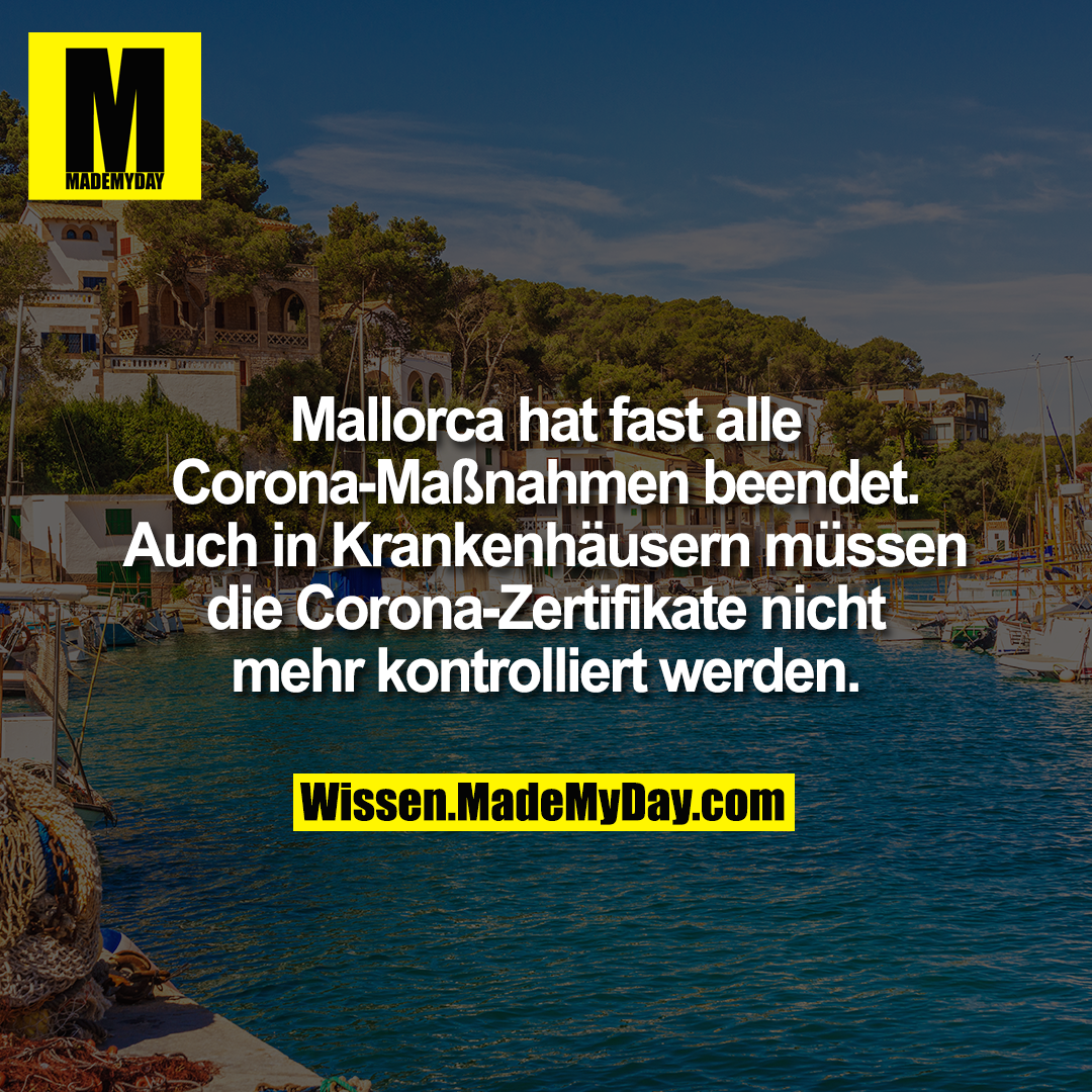 Mallorca hat fast alle Corona-Maßnahmen beendet. Auch in Krankenhäusern müssen die Corona-Zertifikate nicht mehr kontrolliert werden.