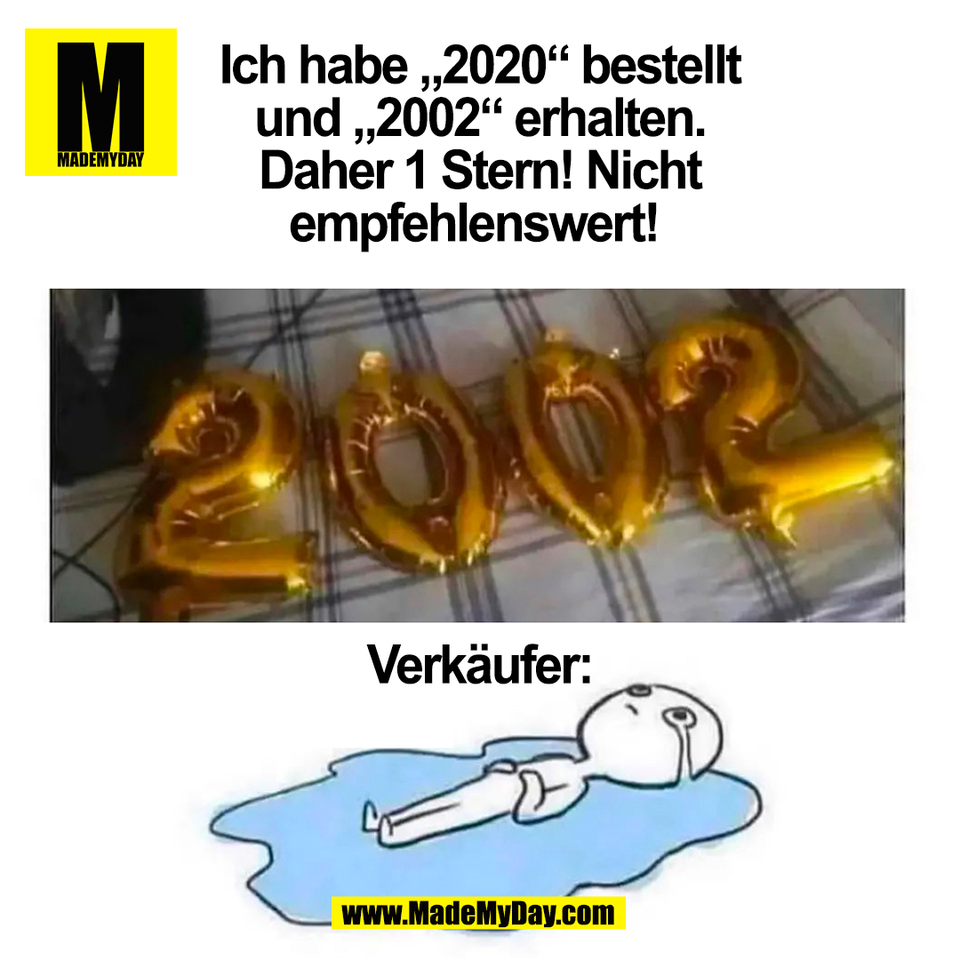 Ich habe „2020“ bestellt<br />
und „2002“ erhalten.<br />
Daher 1 Stern! Nicht<br />
empfehlenswert! <br />
<br />
Verkäufer:<br />
<br />
(BILD)